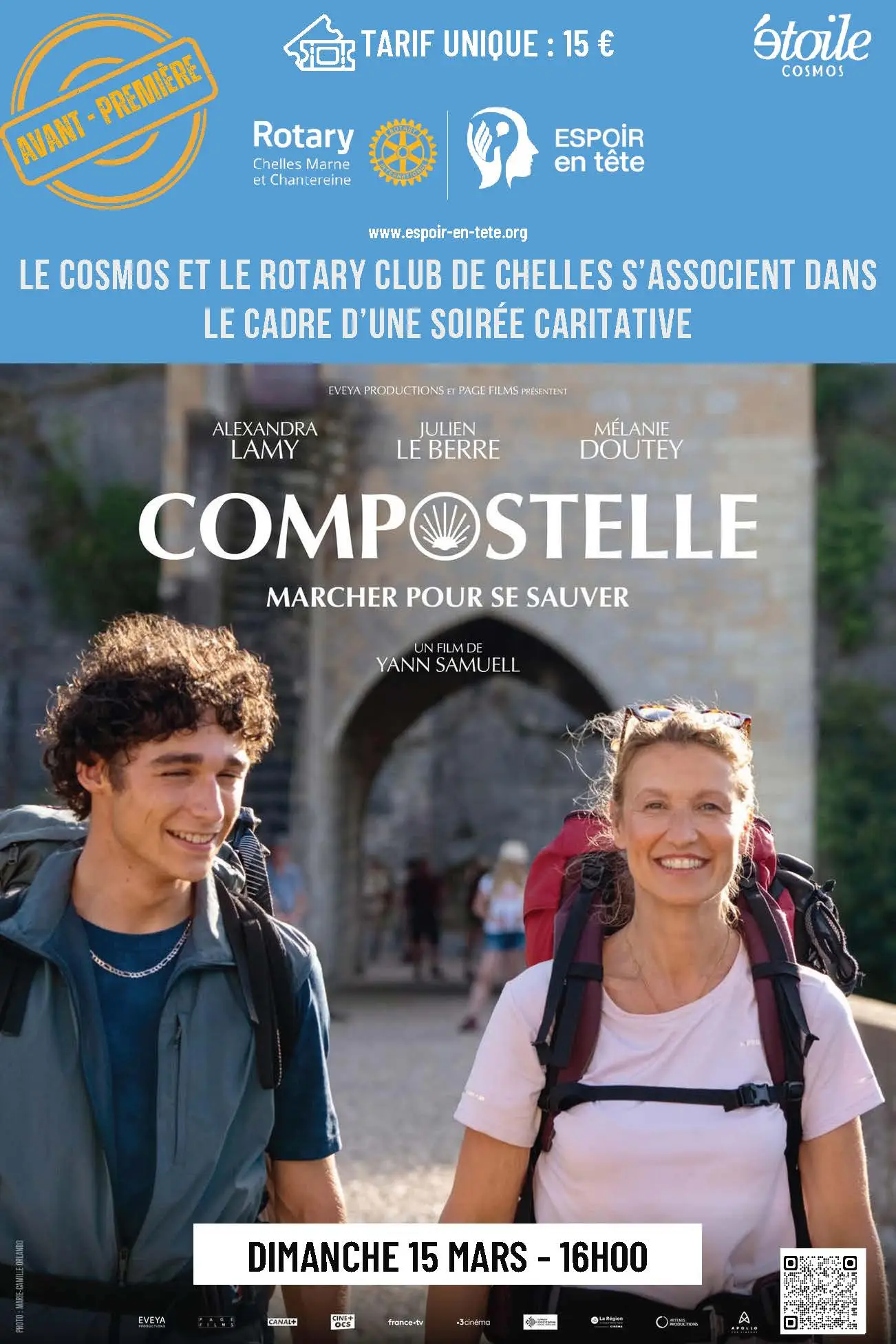 Affiche avant-première du film Compostelle