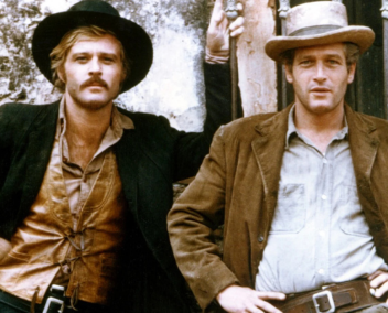 Paul Newman et Robert Redford dans Butch Cassidy et le Kid