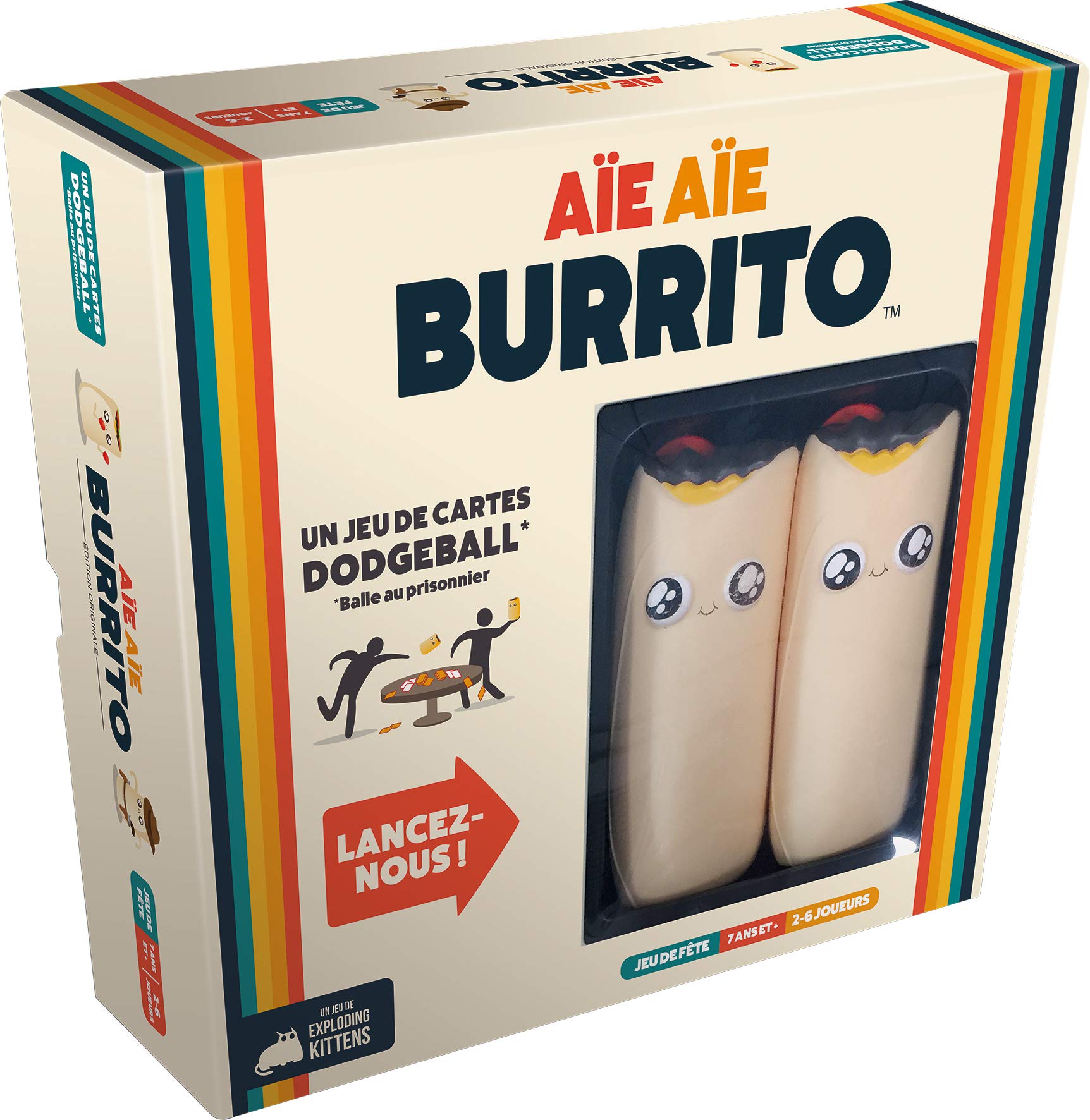 Image de deux burritos visible à travers une boite en carton