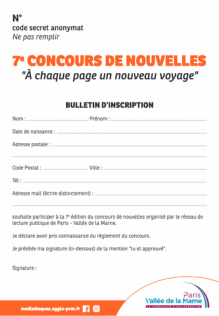 Bulletin d'inscription