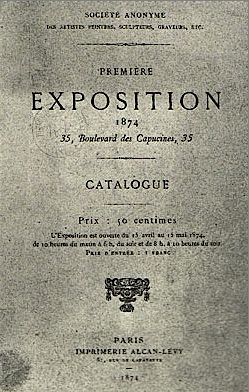 Catalogue de la première exposition impressionniste