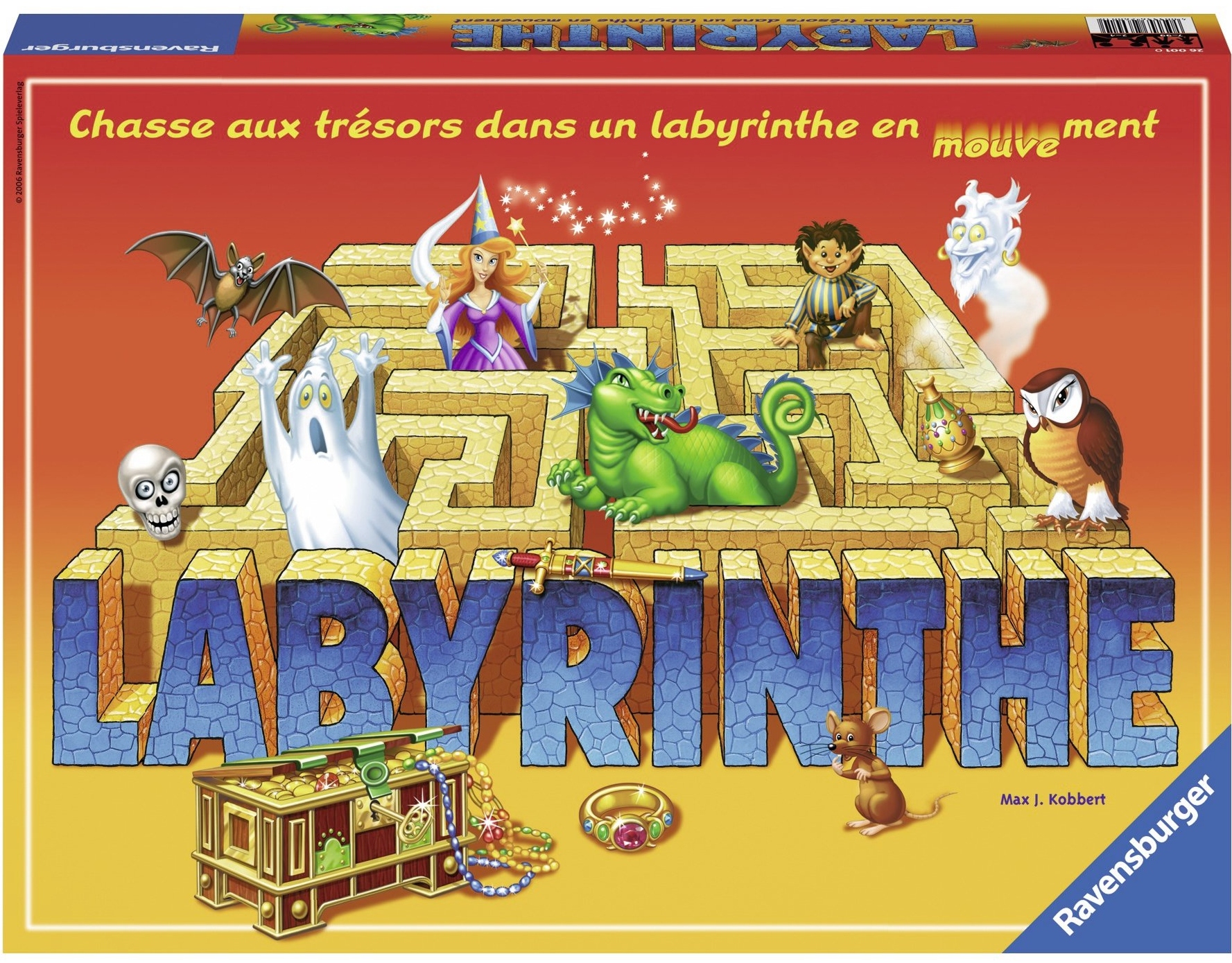 Image d'un labyrinthe avec plusieurs créatures mystiques