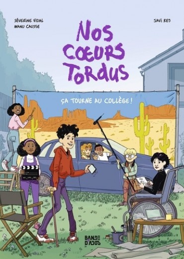 Couverture du tome 1 de la BD Ca tourne au collège série Nos cœurs tordus