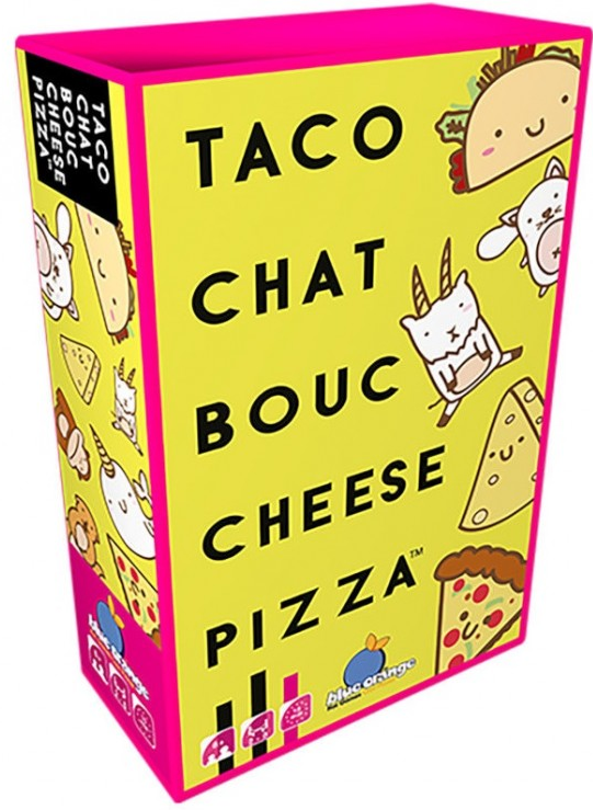 Image du titre avec à côté un chat, un taco, un bouc, une fromage et une pizza