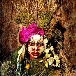 un enfant déguisé en fleur