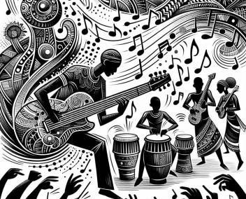 Des musiciens africains jouent de la musique